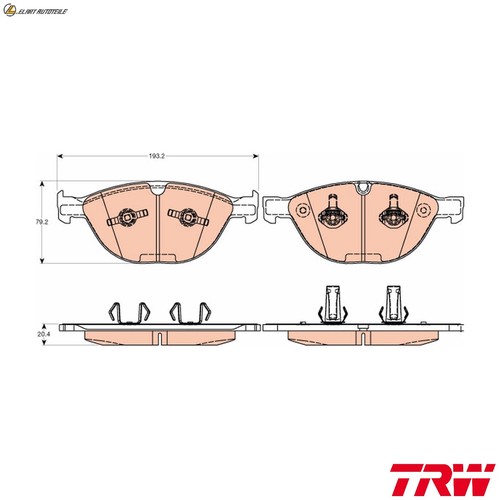 Brake pad set - pad, disc
