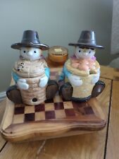 Vintage COLLECTIBLE WINDY MILLER  WINDMILL Preserve Pots - Gorgeous Pots 