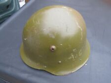 WW 2 BULGARIAN M36 (GERMAN STYLE) MILITARY HELMET WITH LINER & PART CHIN STRAP