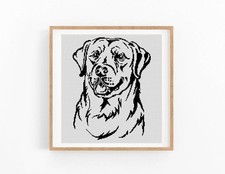 Labrador monochrome counted - monochrome,