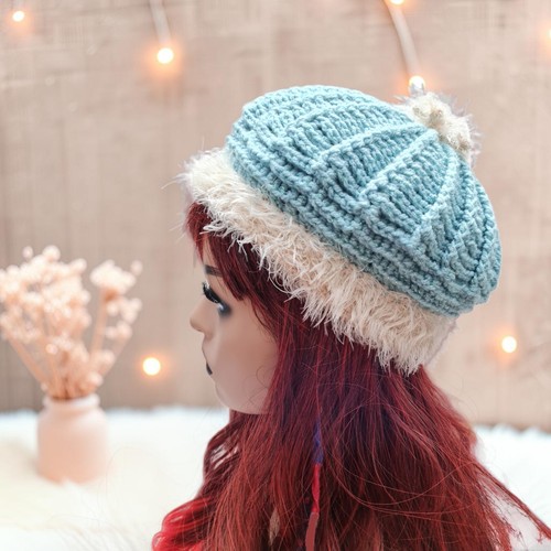Handmade crochet beret hat - crochet,