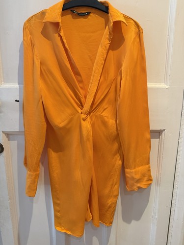 Zara orange long sleeve dress - orange,