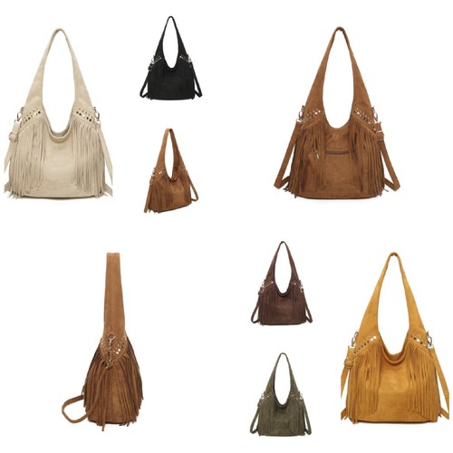 Women suede style hobo bag - style,