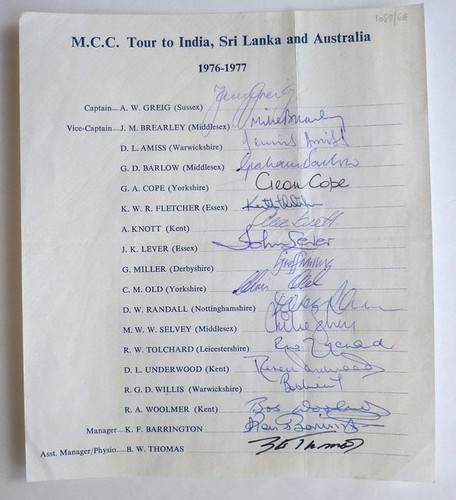 Autograph sheet england - -,