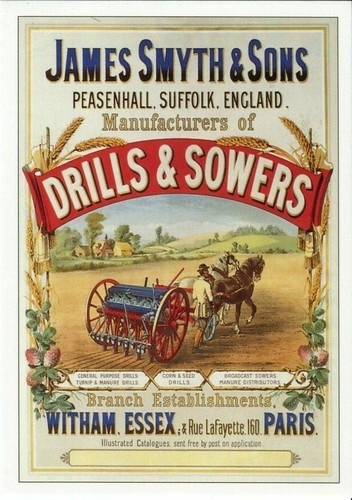 Horses farm machinery drills - horses,
