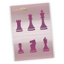 Chess Pieces Stencil Set - Craft / Home Decor / Airbrush Chess Stencil Template
