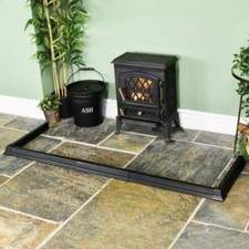 Classic Simplistic Black Adjustable Hearth Fender