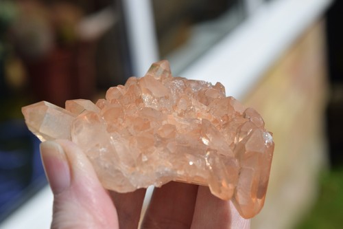 Orange river quartz cluster - quartz,