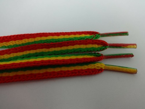 Rasta shoe laces 90cm pair - laces,