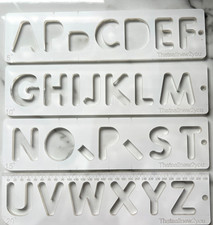 Router Letter Templates Set small A-Z when cut 44mm high letters