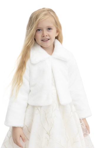 Girls faux fur bolero dress - fur,