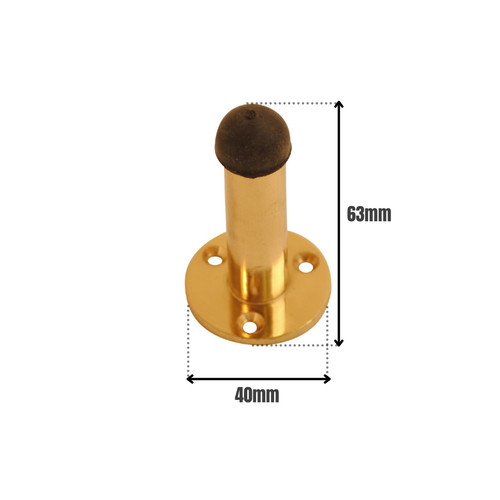 Polished brass projection door - brass,