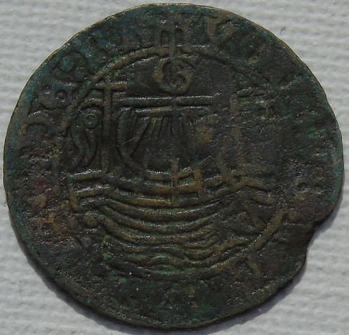 Medieval jeton with - jeton, stylized