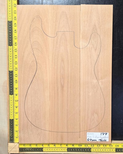 Red alder electric guitar body - red,