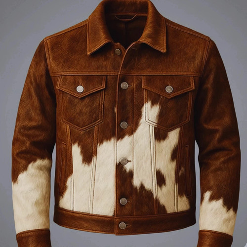 Men brown cowhide - cowhide, hair
