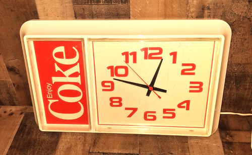 Vintage coke coca cola clock - vintage,