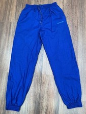Vintage 70/80s Adidas Blue Nylon Shell Suit Track Pants Trefoil Tracksuit XS W26