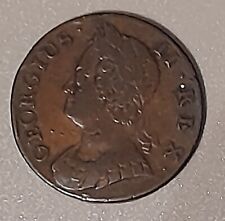1740 George II Half-Penny Copper Coin-Very Good Condition-Collectable Coin