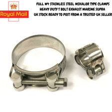 YAMAHA MOTORCYCLE EXHAUST CLAMP  MOTORBIKE W4 STAINLESS STEEL CHOOSE YOUR SIZE
