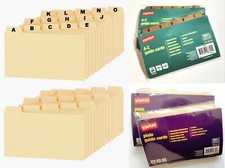 A-Z TAB GUIDE CARDS FLASH