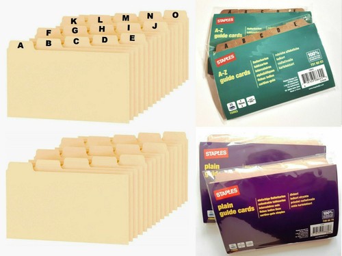 Tab guide cards flash - a-z,