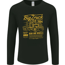 Big Truck Lorry Driver HGV Mens Long Sleeve T-Shirt