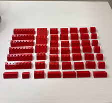 LEGO 48x Red Roofing Tiles – Assorted Roof Slopes – Authentic LEGO (Joblot)