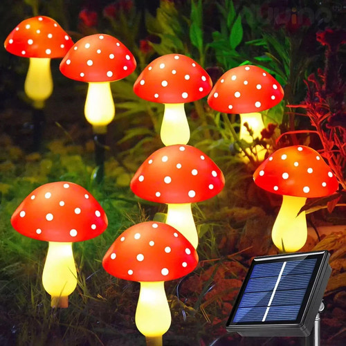Solar mushroom stake lights - solar,