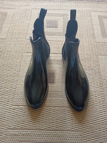 Black ankle wellies festival - wellies.,