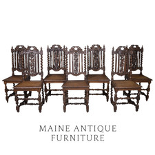 Set of 7 Assembled Oak Dining