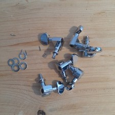  FAKE GROVER STYLE 3 X 3 MACHINE HEADS / TUNERS CHROME #2