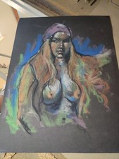 Original Hand Drawn Charcoal Artwork Part Nude