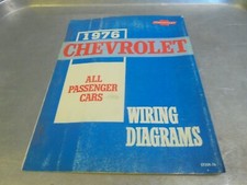 Vintage 1976 Chevrolet All Passenger Cars Wiring Diagrams Camaro Corvette Nova