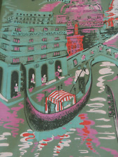 1950s Millworth Converting Corp border fabric 'Gondoliers' - UNUSED 88cm x 38cm