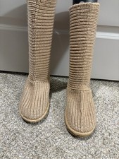 Uggs beige sweater boots - sweater,