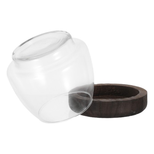 Round glass fish - fish, planter
