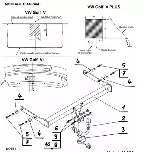 Swan neck tow bar for - bar,