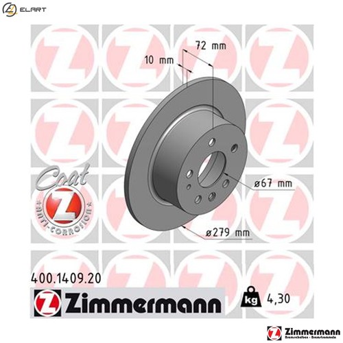 Brake disc 400 1409 - brake, 400.1409.20