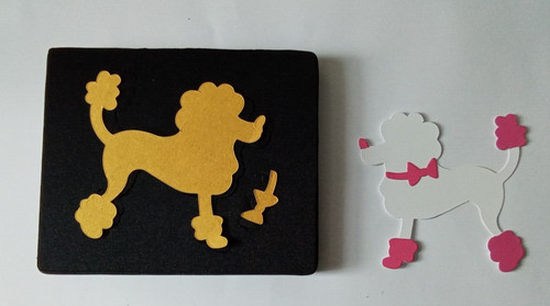 Wooden die dog poodle - -,