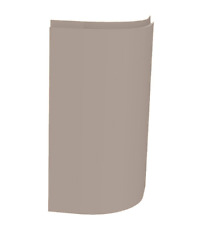 Homebase Handleless Cashmere Gloss 341mm Curved Door