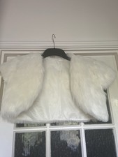 White Faux Fur Wedding Wrap Age 6 Years Approximately