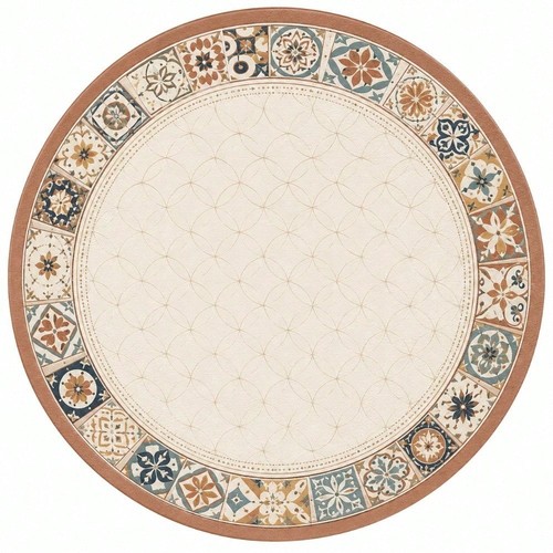 Boho round table - table, mat,