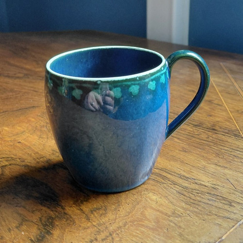 Ruskin pottery cup chrome - ruskin, 11"