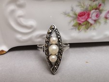 Antique art deco pearl ring