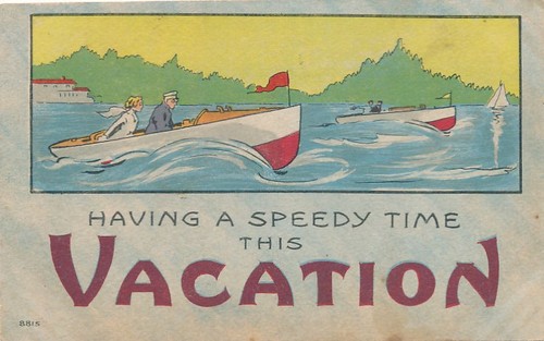 Vacation greetings having - greetings, a