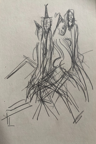 Original drawing jean paul - drawing, jean-paul