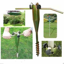 Metal Ground Spike Soil Garden Socket Parasol Washing Clothes Line Rotary Airer