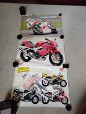 4 x Honda motorbike posters
