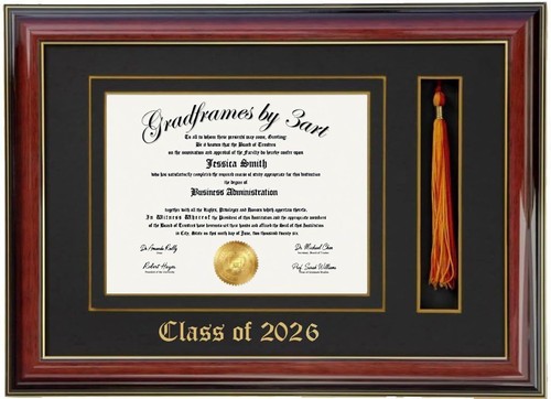 Diploma frame with tassel - with,