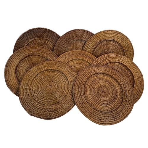Rattan charger plates - charger, set